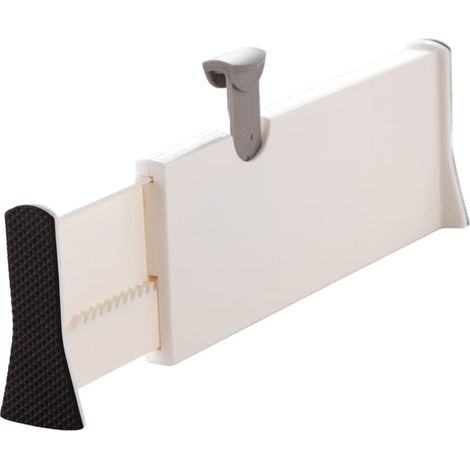 4 Separateur Tiroirs réglables en plastique, longueur réglable 37,5-54 cm, hauteur 10 cm (1/5)