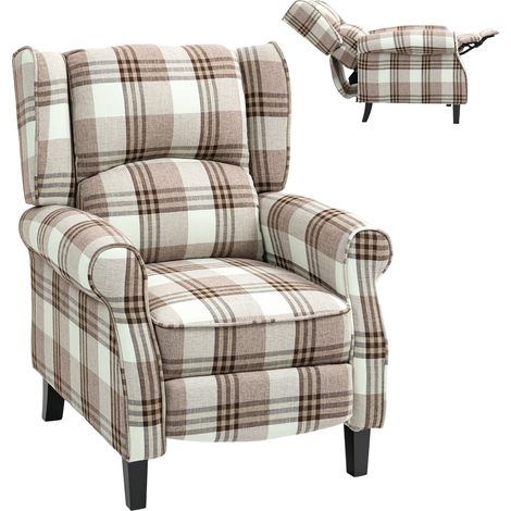 Brown 160° Reclining Armchair with Footrest for Ultimate Comfort and Relaxation