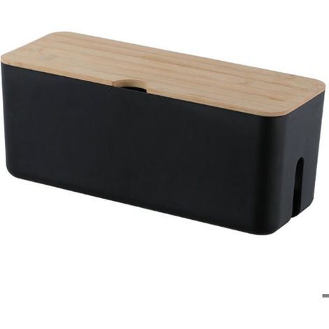 Cable Box Range Cable Rangement(Noir), Boîte pour câbles, Boîte Cache-Câble pour Garder Les Câbles Bien Rangés,Boite Rangement (1/4)