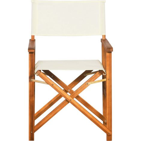 Maison Exclusive - Sedia da Regista in Legno Massello di Acacia
