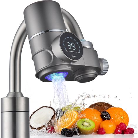 Douchette Evier avec Adaptateur de Capteur Infrarouge Tête de Douche Capteur Automatique Sans Contact pour Robinet de Mitigeur Douchette Intelligente USB Rechargeable en Laiton Chromé (1/5)