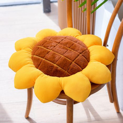 Filiyano-Coussin fleuri, coussin en forme de fleur, coussin de siège mignon, tournesol Cha (1/5)