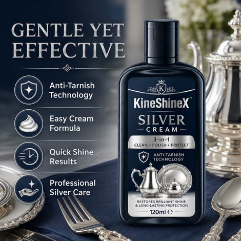 KineShineX Premium Silver Cleaning and Polishing Paste features a cleaning, polishing, and protective formula that helps remove oxidation and dullness. (1/4)