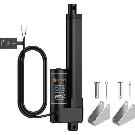3000N 12V Electric Actuator, 150mm Linear Actuator - Heavy Duty Linear Actuator, 660LBS, 5mm/s, IP65, Self-Locking for Medical Bed, Electric Chair, Lifting Platform, Automation (1/5)