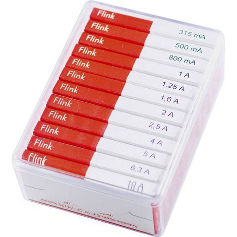ESKA 632.800 632800 Feinsicherung-Sortiment (Ø x L) 6.3 mm x 32 mm   Flink -F- Inhalt 120 Teile