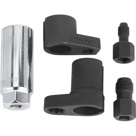 Clé à douille pour sonde à oxygène, jeu de 5 pièces, 6 pans, 22 mm et 7/8 pouce, outil de démontage et montage de capteur O2, clé spéciale pour extraction et installation. (1/5)