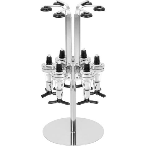 Distributeur de tête de Bouteille 6, Support de Distributeur de Boissons, Porte-Bouteilles rotatifs, Alliage d'aluminium, pour Bar, fête