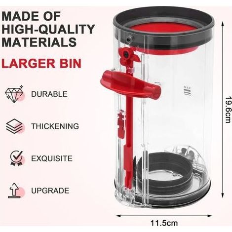 Bac à poussière pour aspirateur Dyson V11 – Compatible avec modèles V11, V15, SV14, SV15 et SV22 – Matériaux de haute qualité – Installation facile (1/5)