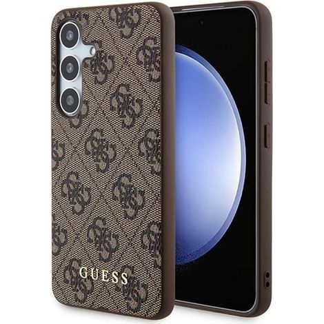 Guess 4G Metal Gold Logo - Cover per Samsung Galaxy S24 (Marrone) (1/5)