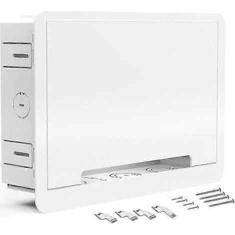 Boîtier TV mural encastrable de 9 pouces avec gestion des câbles, boîtier TV mural double fonction pour home cinéma. (1/5)