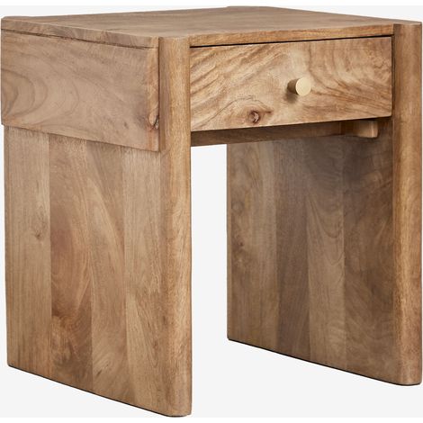 SKLUM 2er-Pack Nachttische 45x45 cm aus Antonela-Mangoholz              Mango-Holz                     