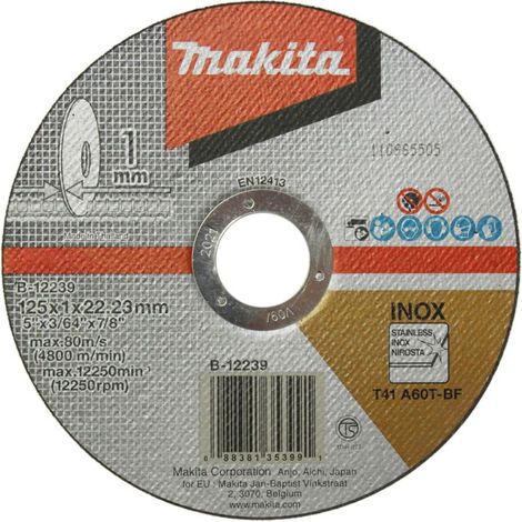 Makita Trennscheiben Trennscheibe Winkelschleifer 10x 125x1,0mm INOX P-40048-10