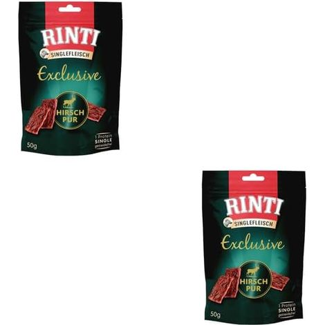 Friandises Pur Bœuf Pack Double 2 x 50 g Complément Alimentaire pour Chiens Adultes Exclusivement du cerf pour Chiens sensibles souffrant d'allergies (1/4)