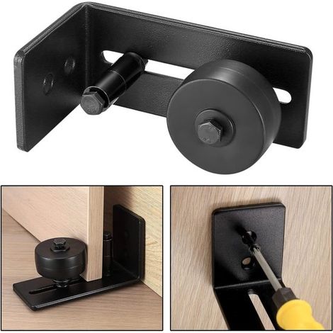 Dailygoody - Guía inferior para puerta corredera - Guía de puerta ajustable - Para (1/5)