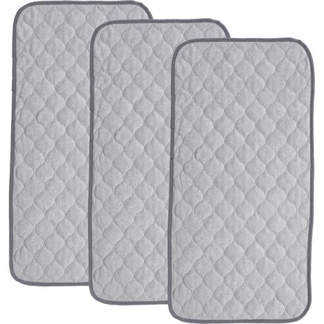 Ensemble de 3 alèses interchangeables, matelas à langer en coton et bambou ultra doux, imperméable et lavable, alèses réutilisables pour la maison, les voyages et les activités de plein air (1/5)