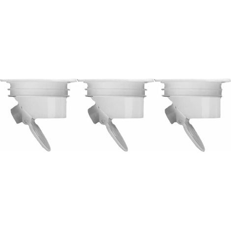 Dispositivo antirretorno neutralizador de olores para desagües de piso, filtros de aguas residuales y accesorios de baño, paquete de 3 unidades (1/5)