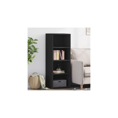 Buffet haut noir 45x41x124 bois d'ingénierie (1/5)