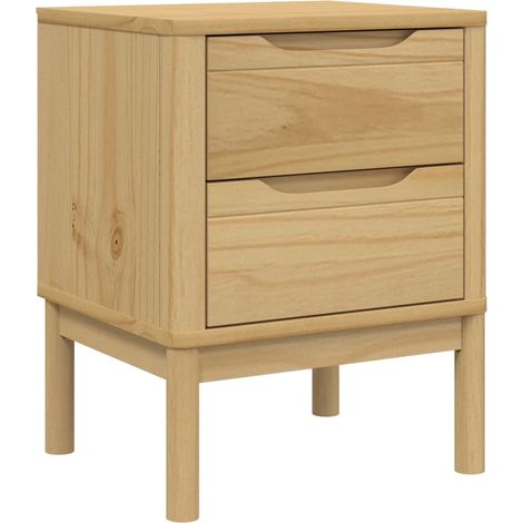 Nachttisch FLORO braun gewachst 45x39x57cm aus massivem Kiefernholz