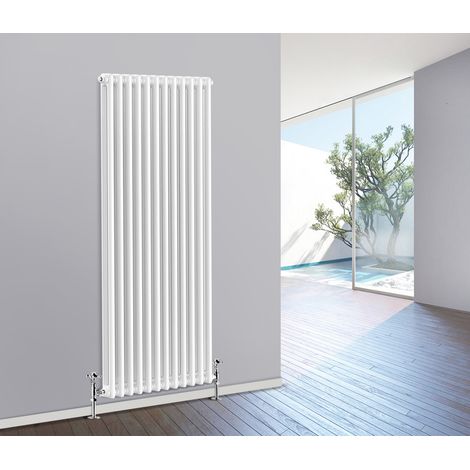 Traditional Radiator Cast Iron Style Radiator 2 Column White 1800 x 560mm
