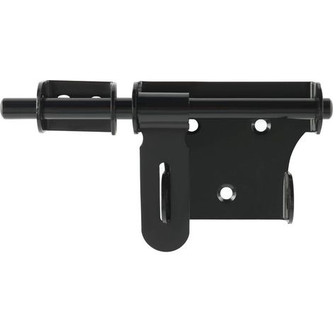 Loquets et Verrous Loquet Porte Exterieur, Verrou Porte Coulissante avec Trou pour Cadenas Serrure de Porte Extérieure ou Intérieure, Loquets de Portes 15 CM en Acier Inoxydable Noir (1/4)
