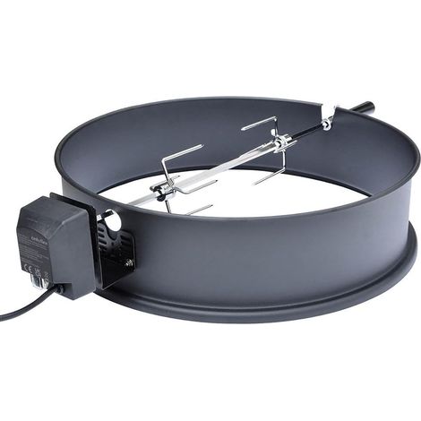 BRK-6025 Rôtissoire Électrique pour Barbecue Weber 57 cm - Tournebroche pour BBQ Weber Kettle - Accessoire pour Barbecue à Charbon 57 cm - Tourne de Broche (1/5)