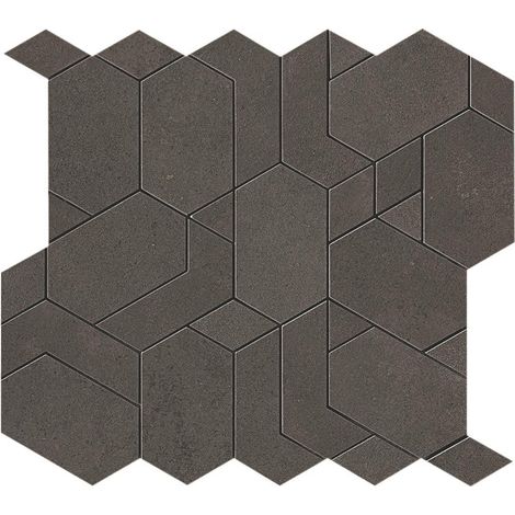 Mosaïque effet Béton Brun Cuir Mix 33,5x31x0,9 cm Mat Vetrano - Mur intérieur (vendu par carton de 0,623 m²) - RO'MA CARRELAGE