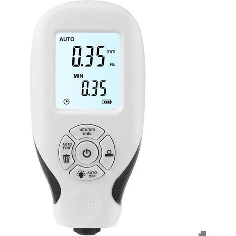 Jauge d'épaisseur de peinture voiture, écran LCD, calibrage automatique, portable (blanc) (1/5)