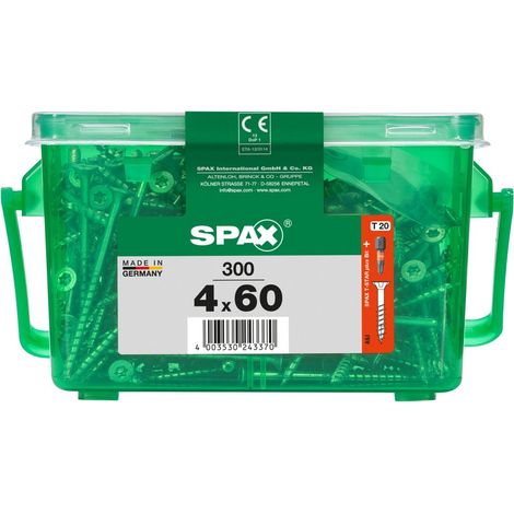 Spax Universalschrauben 4.0 x 60 mm TX 20 - 300 Stk. Holzschrauben