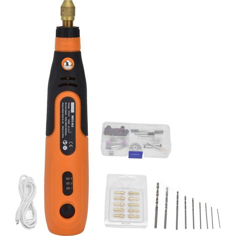 HiLDA – Kit d'outils rotatifs, broyeur électrique, stylo à découper, Mini perceuse sans fil, vitesse Variable 3.6V