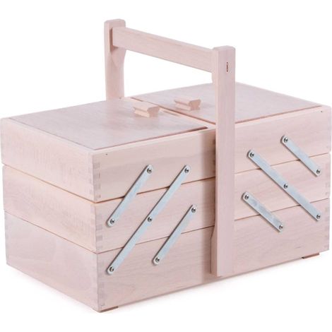 Portalavoro in faggio naturale, 34x20x18/28 cm