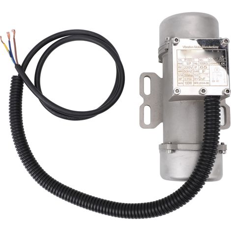 Moteur de vibration pour béton, acier inoxydable, 220 V, 3 000 tr/min, IP65, monophasé, asynchrone, pour table vibrante à sable, 100 W, 105 kg, 0,315 A (1/5)