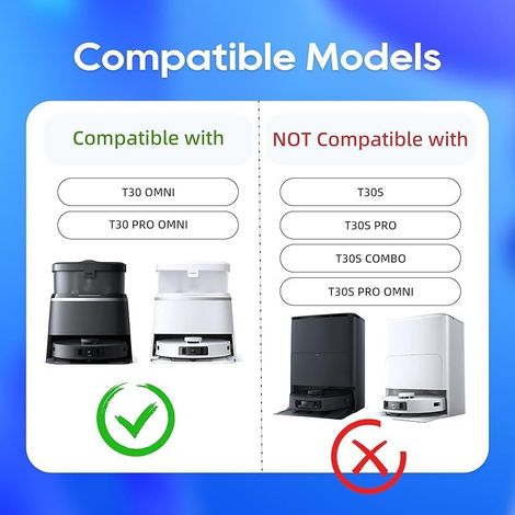 FOREHILL Ersatzteile kompatibel mit ECOVACS DEEBOT T30 PRO OMNI / T30 OMNI Zubehör, 1 Hauptbürste, 4 Seitenbürsten, 2 Filter, 6 Wischtücher, 4 Beutel (Nicht für T30S) (1/5)