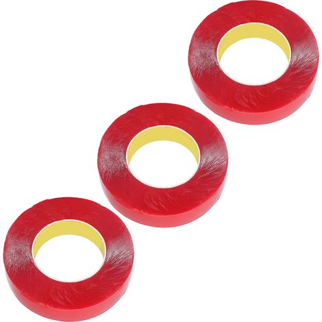 Lot de 3 rouleaux ruban acrylique double face adhésif transparent extra fort sans résidu pour fixation murale cadre photo (1/5)
