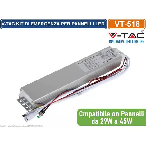 V-TAC VT-518 KIT DI EMERGENZA PER PANNELLI LED DA 29W A 45W - SKU 60303 (1/10)