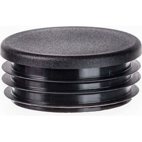 5 Bouchon pour tube rond, 14 mm, Noir, Polyéthylène, Pour meubles et clôtures (1/5)