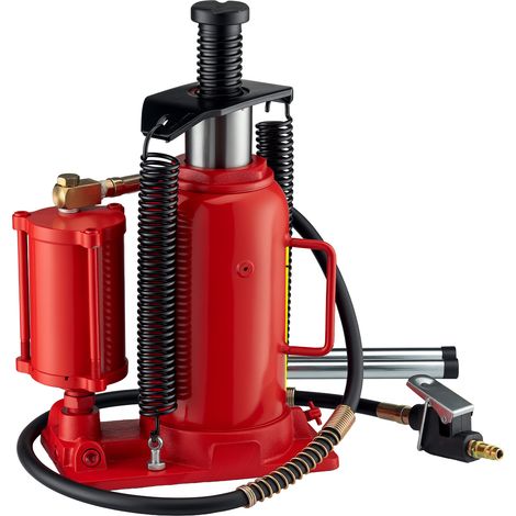 Martinetto idraulico a bottiglia 20t 260-510mm uso pneumatico e manuale Cric