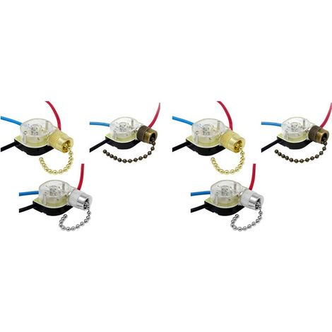 Lot de 6 Interrupteurs de Ventilateur de Plafond ZE-110 Remplacement de L'Interrupteur à Chaîne de Traction au Plafond de L'Interrupteur de (1/4)