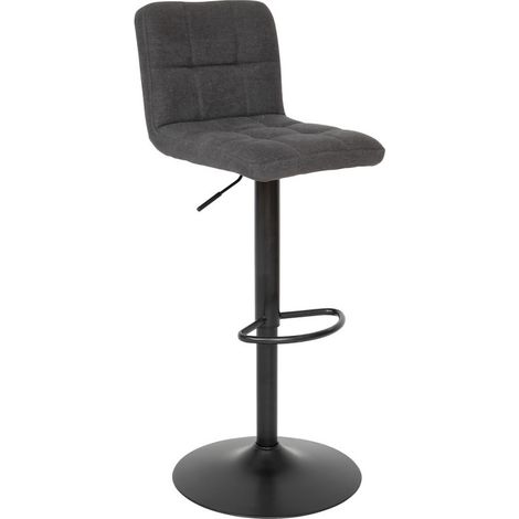 Tabouret de bar pivotant ajustable Delek tissu gris Atmosphera (1/5)
