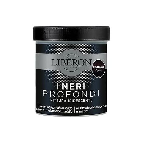 LIBERON - PITTURA IRIDESCENTE I NERI PROFONDI NUOVO NERO ROSSO OPACO 500ML (1/3)