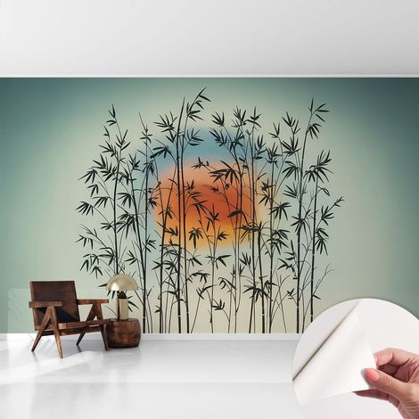 Papier peint autocollant avec imprimé pour décoration intérieure pour rénovation a motif Coucher de soleil harmonieux 416x254 cm (1/5)