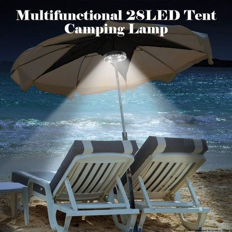 Lot de 28 - Lampes LED - Sans Fil - Super Lumineuses - Les Tentes De Camping Ou Les Activités De Plein Air - Pour Les Parasols De Patio - En Argent (1/5)