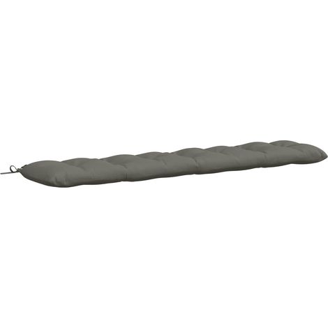 Coussin de banc VIANEN 100 % polyester Gris 180 x 30 x 12 cm - vidaXL