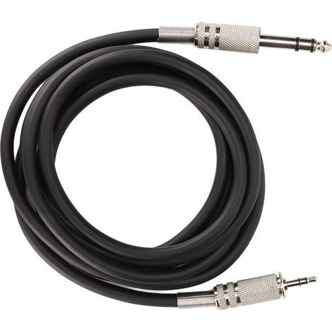 1 câble adaptateur audio 6,35 mm mâle vers 3,5 mm femelle, 2 m, transmission mono, PVC souple, pour ampli guitare et smartphone (1/5)