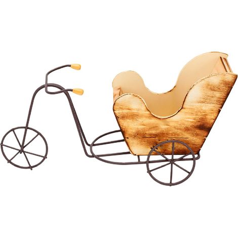 Pot de fleurs vintage en forme de tricycle compact en fer pour stylos, décoration pour bureau, maison et jardin AT73 (1/5)