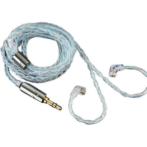 Câble d'extension plaqué argent 8 cœurs pour écouteurs QKZ ZXN ZXT AK6 Pro (1/4)