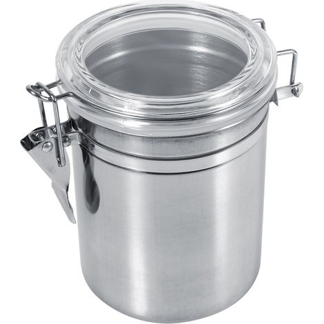 Boîte de Rangement Alimentaire Acier Inoxydable pour Sucre, Thé, Café (Grande) (1/5)