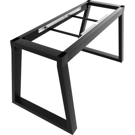 MetaloPro structure de table extensible en métal 140x70x72 cm – Piétement robuste avec pieds en acier pour table à manger extensible, salon ou cuisine (1/5)