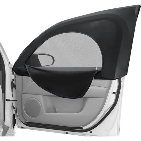 2er Set Autofenster Sonnenschutz mit Reißverschluss, universell dehnbar (1/5)