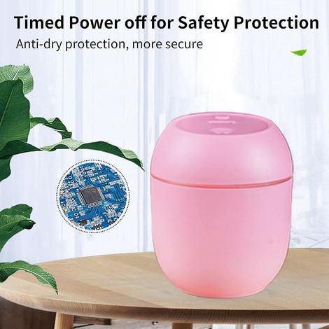 Mini humidificateur d'air silencieux pour chambre à coucher, rose