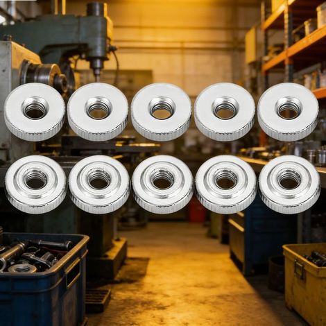 Écrou Moleté, M3 M4 M5 M8 Plaqué Acier au Carbone Serrez à la Main les Écrous Moletés au Pouce avec les Écrous pour Assemblage Rapide Machines (1/5)